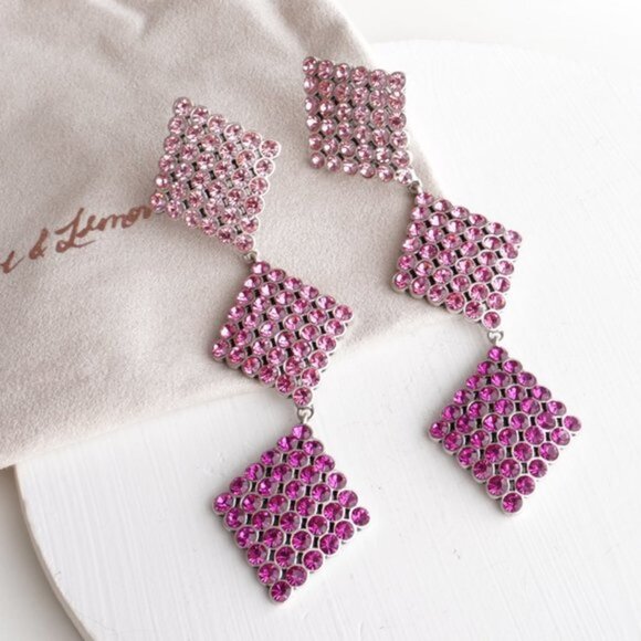 For Love & Lemons Casbah 3 Tier Stone Earrings - Picture 4 of 4